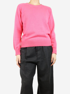 Aime Pink cashmere crewneck jumper - size UK 8