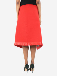 Celine Red wool poncho skirt- size XS