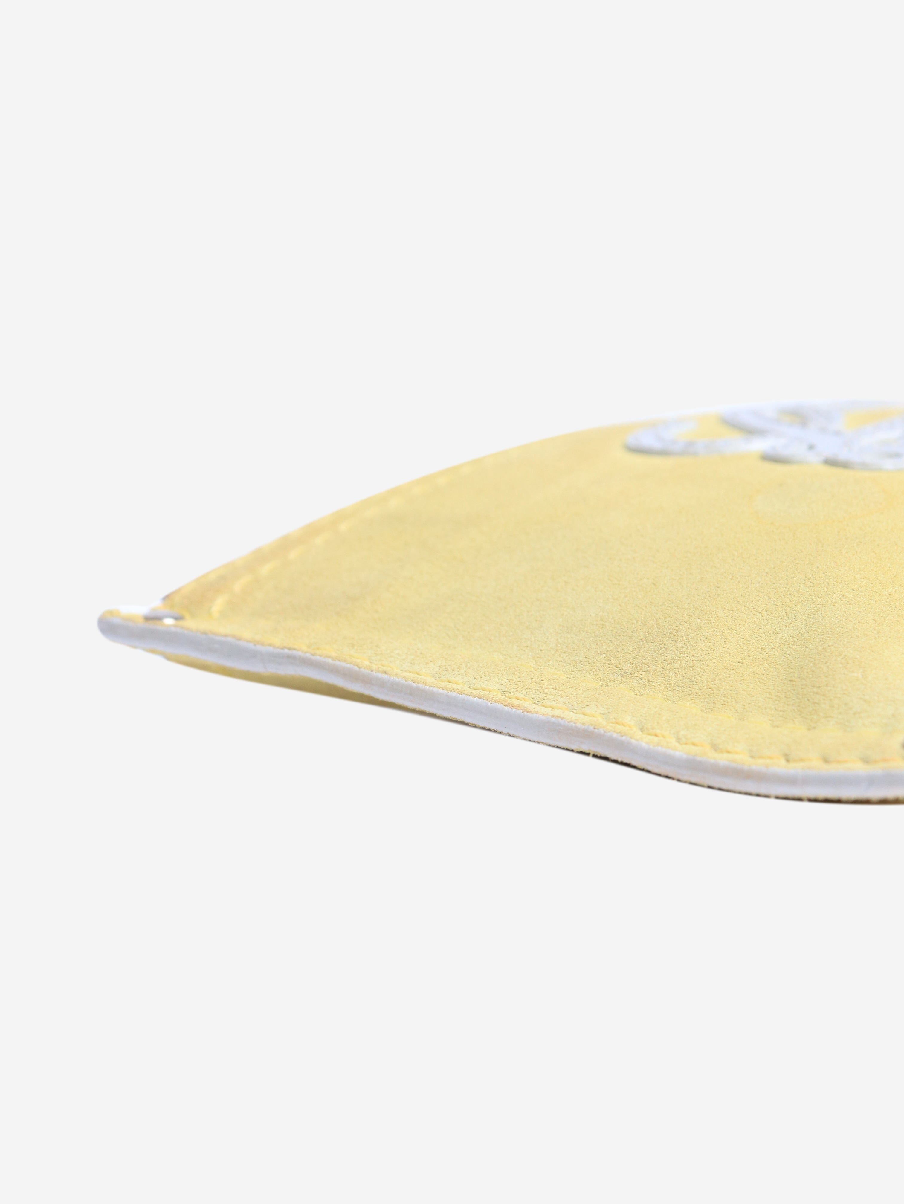 Yellow suede Anagram pouch Clutch bags Loewe 