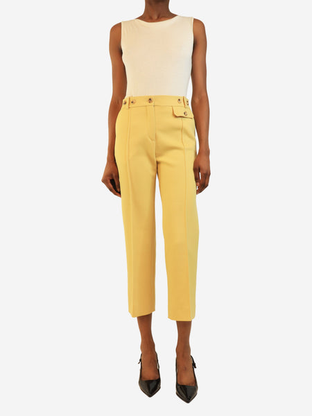 Yellow wool trousers - size UK 6 alternate image