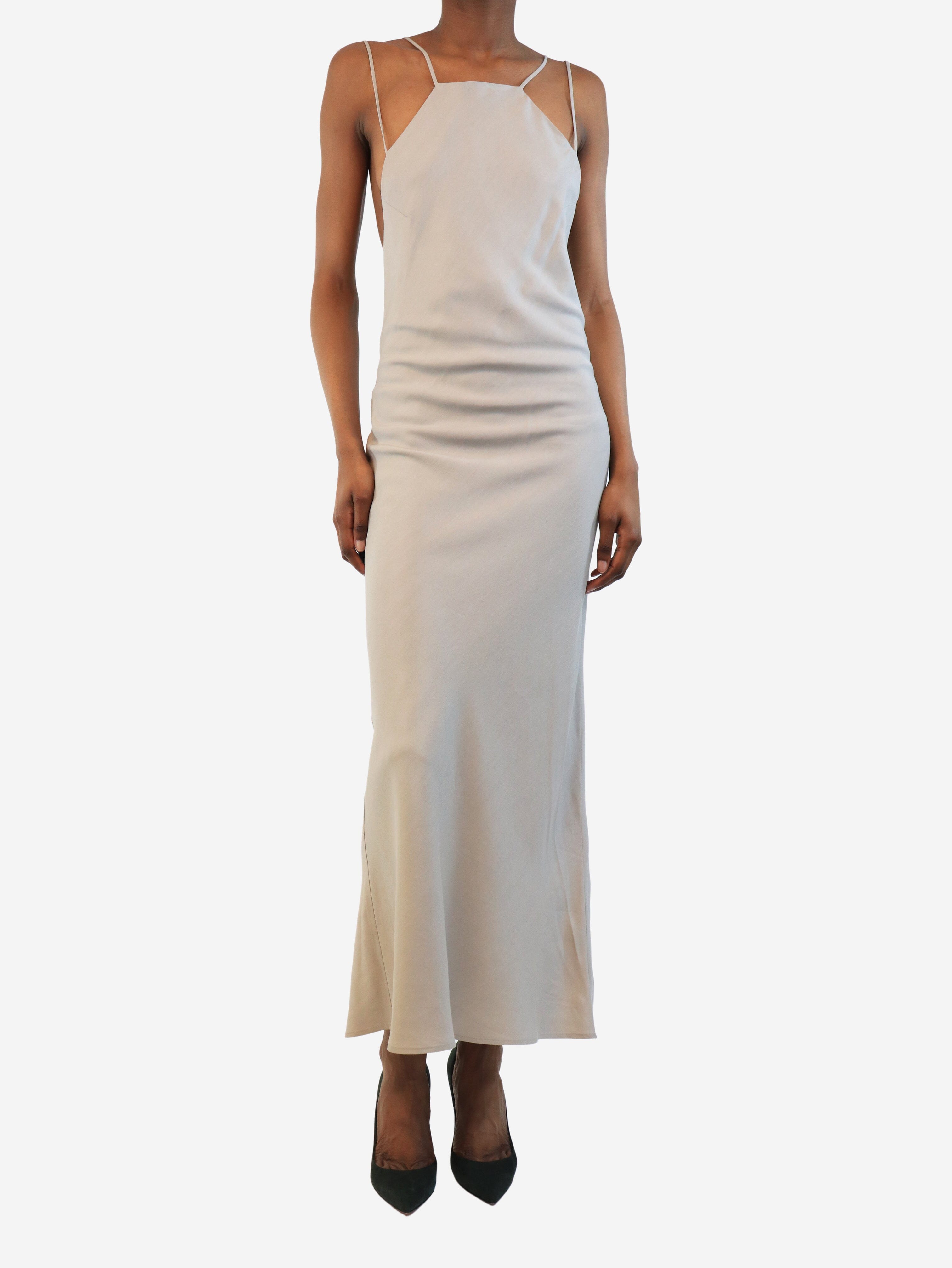 Grey slip midi dress - size UK 6 Dresses Eudon Choi 