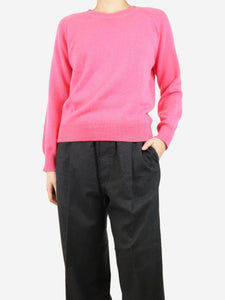 Aime Pink cashmere crewneck jumper - size UK 8