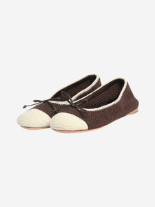 Miu Miu Brown crochet ballet flats - size EU 39