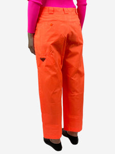 Prada Neon orange Techno trousers - size UK 12