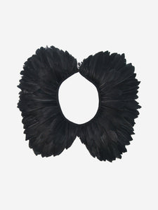 Miu Miu Black goose feather collar