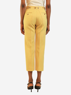 Yellow wool trousers - size UK 6 Trousers Celine 