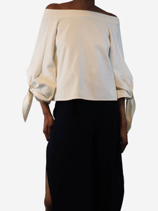 Tibi White off-the-shoulder top - size UK 4