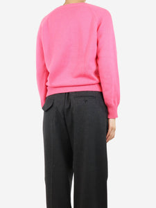 Aime Pink cashmere crewneck jumper - size UK 8