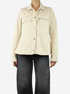 MM6 Maison Margiela Cream canvas chore jacket - size UK 12