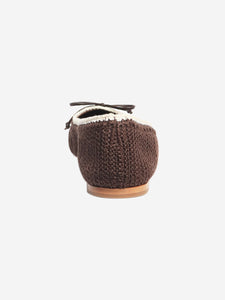 Miu Miu Brown crochet ballet flats - size EU 39
