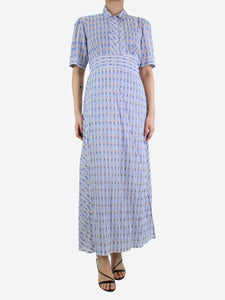 Thierry Colson Blue printed wrap dress - size M
