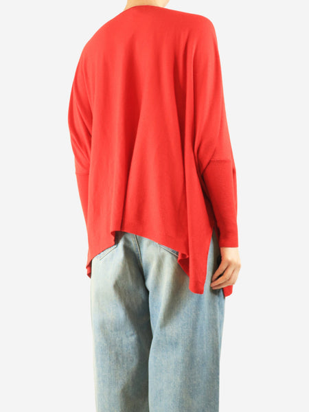 Red wide-fit wool sweater - size M alternate image