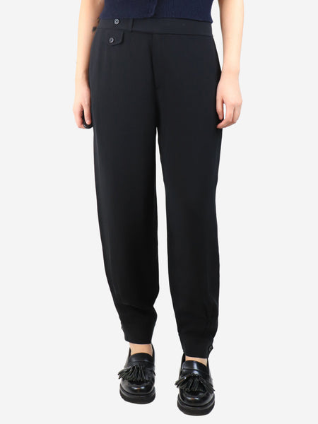 Black silk trousers - size UK 14 product image