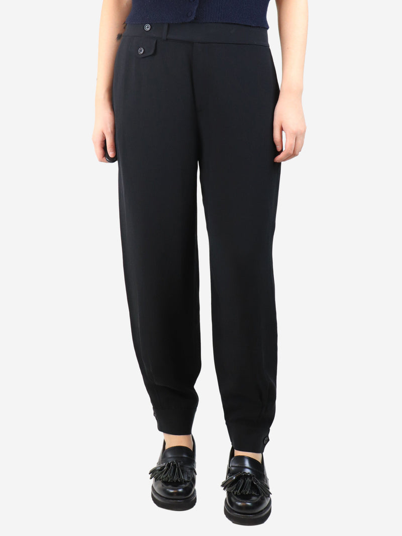 Black silk trousers - size UK 14 Trousers Ralph Lauren 