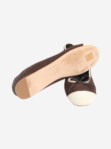 Miu Miu Brown crochet ballet flats - size EU 39
