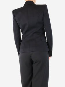 Balmain Black double-breasted blazer - size UK 10