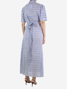 Thierry Colson Blue printed wrap dress - size M