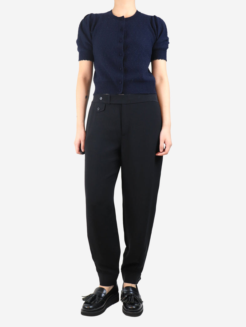 Black silk trousers - size UK 14 Trousers Ralph Lauren 