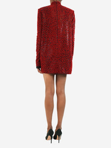Philosophy Red sequin velvet mini dress- size UK 8