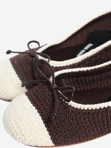 Miu Miu Brown crochet ballet flats - size EU 39