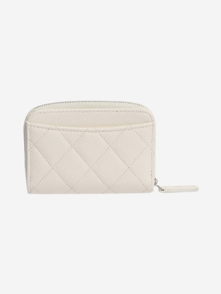 White caviar leather wallet alternate image