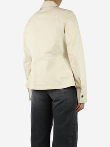 MM6 Maison Margiela Cream canvas chore jacket - size UK 12