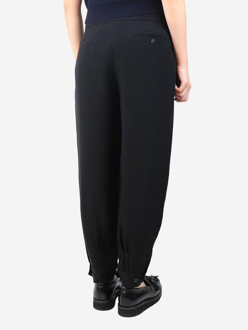 Black silk trousers - size UK 14 Trousers Ralph Lauren 