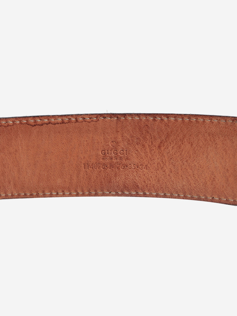 Black Interlocking G buckle belt Belts Gucci 