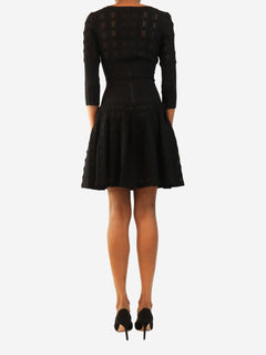 Black skater mini dress - size UK 4