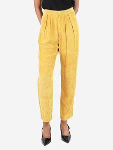 Isabel Marant Dusty yellow Fany corduroy trousers - size UK 8