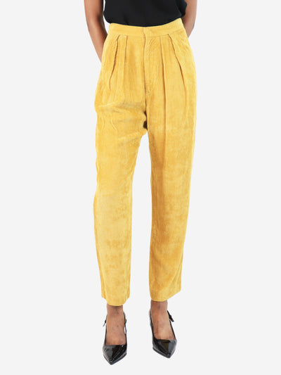 Dusty yellow Fany corduroy trousers - size UK 8 Trousers Isabel Marant 
