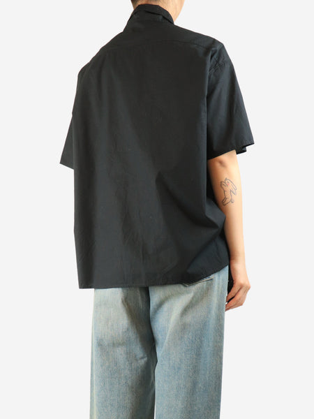 Black cotton shirt - size UK 10 alternate image