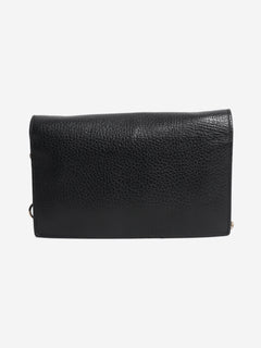 Black Interlocking G chain wallet