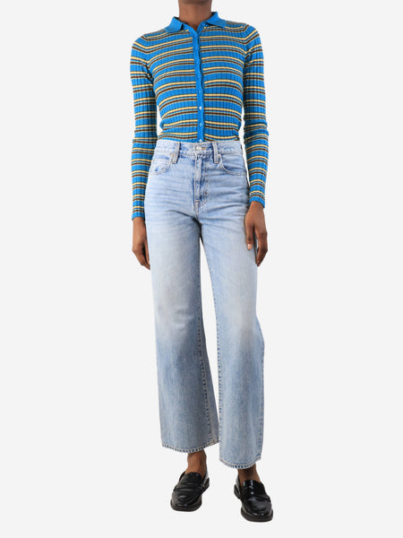 Blue bleached jeans - size UK 6 alternate image