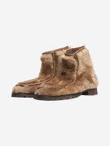 Hereu Brown sheepskin boots - size EU 40