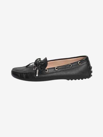 Black logo gommino leather flats. - size EU 37.5 (UK 4.5) Flat Shoes Tod's 