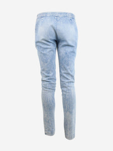 Gucci Blue flap-front slim-leg jeans - size UK 6