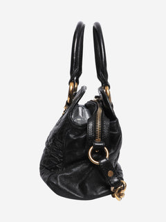 Black crinkled leather 2 way bag Top Handle Bags Marc Jacob 