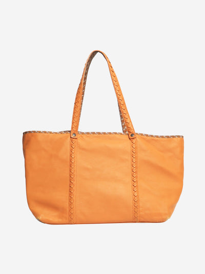 Orange reversible leather tote bag Tote Bags Bottega Veneta 