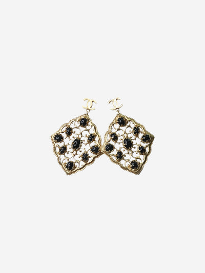 Gold diamond-shaped earrings Earrings Chanel 