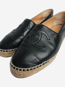 Chanel Black leather espadrilles - size EU 37