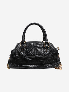 Black crinkled leather 2 way bag Top Handle Bags Marc Jacob 