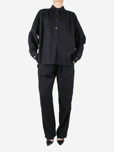 Isabel Marant Etoile Black blouse and trouser set - size UK 12