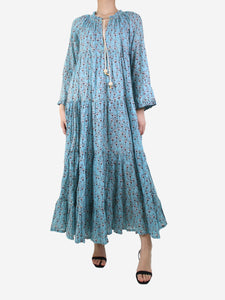 Yvonne S Light blue floral printed dress - size S