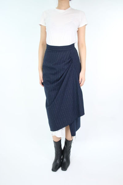 Blue distressed hem midi skirt - size IT 40 Skirts Act n°1 