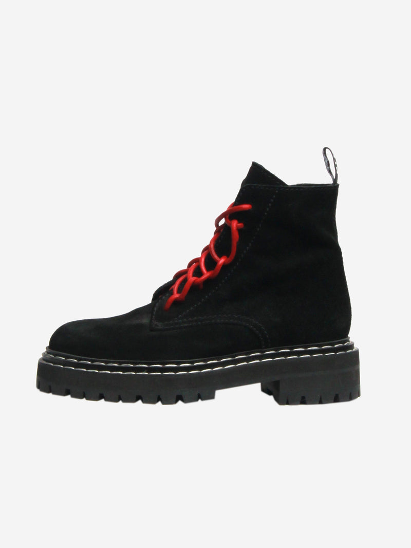 suede double stitched ankle boots EU 37.5
