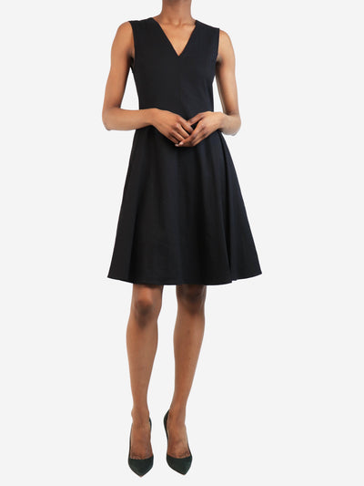 Black linen midi dress - size UK 6 Tops Theory 