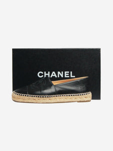 Chanel Black leather espadrilles - size EU 37