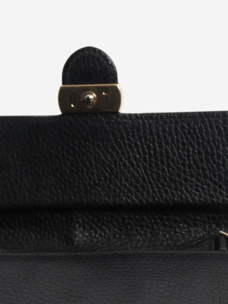 Black Interlocking G chain wallet