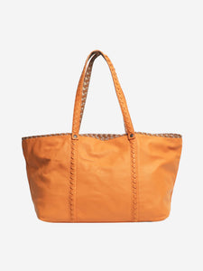 Bottega Veneta Orange reversible leather tote bag